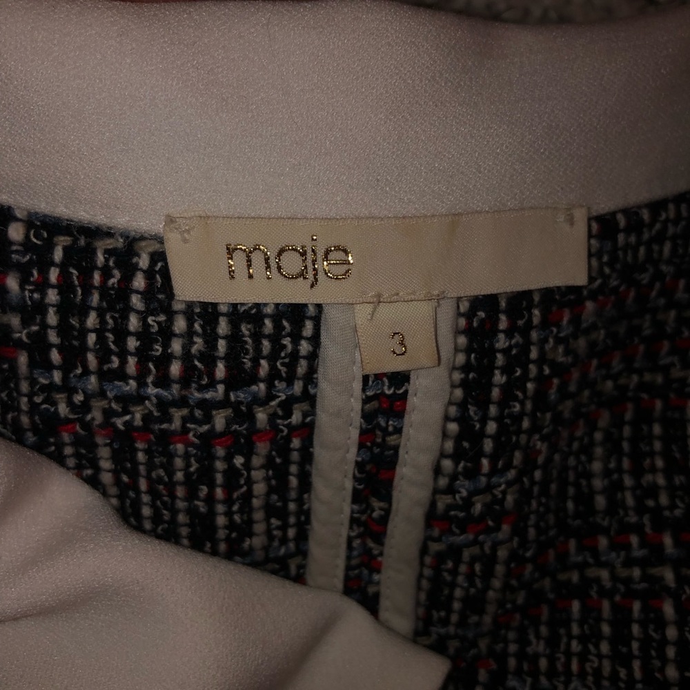Maje Natelle Tweed Mini Dress Size 3 - Picture 4 of 7